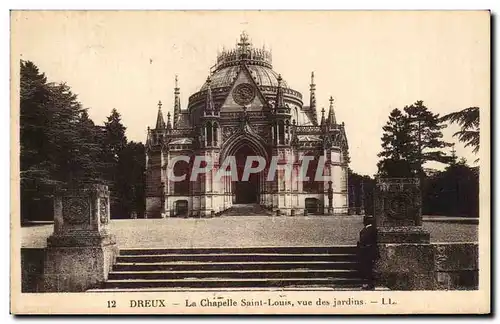 Cartes postales Dreux La Chapelle Saint Louis Vue Des Jardins