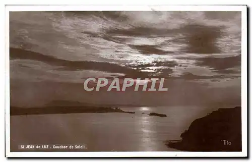 Cartes postales St Jean de Luz Coucher de Soleil