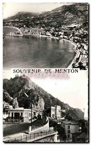 Cartes postales Menton Vue Generale Et La frontiere