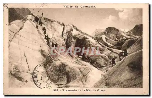 Ansichtskarte AK Traversee de la Mer de Glace Vallee de Chamonix Alpinisme