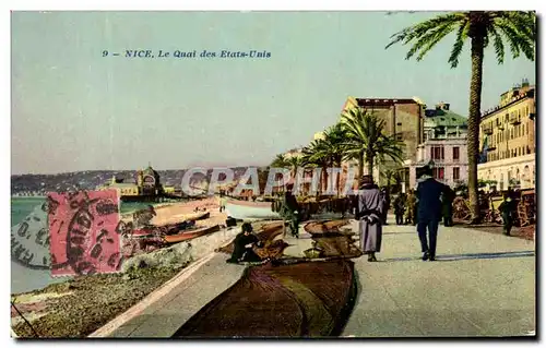 Cartes postales Nice Le Quai des Etats Unis Pecheurs