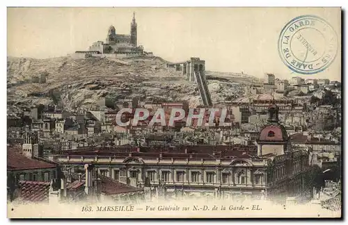 Ansichtskarte AK Marseille Vue Generale sur ND de la Garde