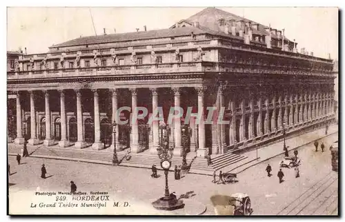 Cartes postales Bordeaux Le Grand Theatre Municipal