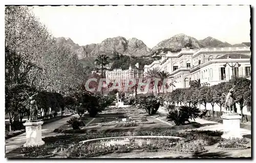 Ansichtskarte AK Menton Les Jardins Au fond Le Palais Lutetia