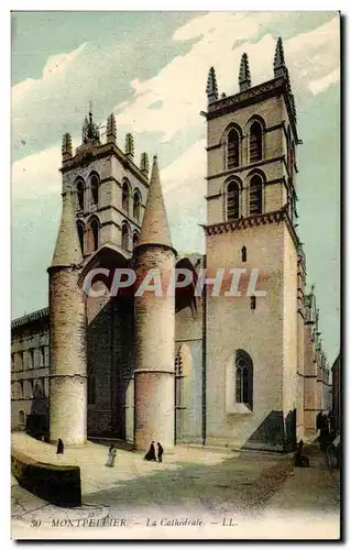 Cartes postales Montpellier La Cathedrale