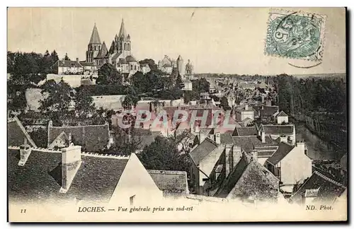 Cartes postales Loches Vue generale prise au sud est