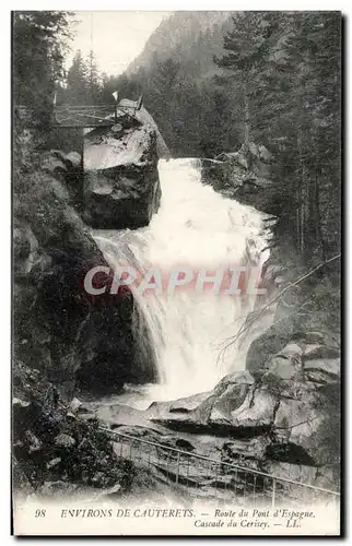 Cartes postales Environs De Cauterets Route Du Pont D&#39Espagne Cascade De Cerisey