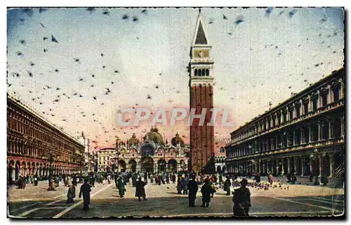 Cartes postales Venezia Plazza S Marco Campanile Mark Square