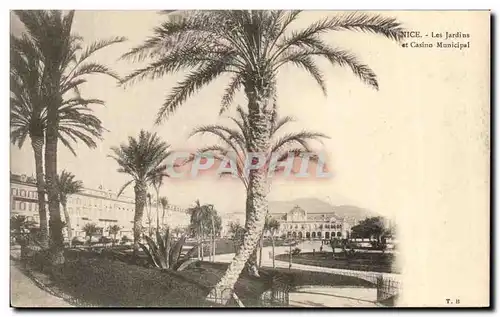 Cartes postales Nice Les Jardins Et Casino Municipal