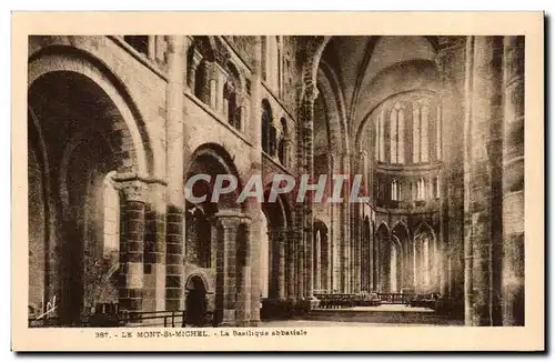 Cartes postales Le Mont St Michel La Basilique abbatiale