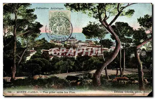 Cartes postales Monte Carlo Vue Prise entre les Pins