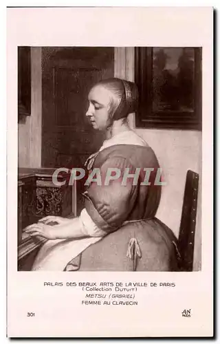 Cartes postales Palais Des Bealix Arts De La Ville De Paris Metsu Femme Au Clavecin Piano