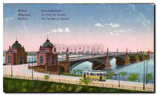 Cartes postales Mainz Stassenbruche Mayence Le Pont de Kastel