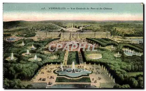 Ansichtskarte AK Versailles Vue Generale du Parc et du Chateau