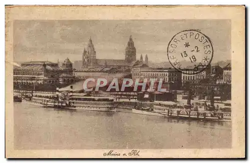 Cartes postales Mainz Bateaux