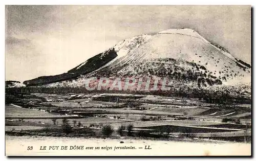 Ansichtskarte AK Le Puy De Dome avec ses neiges persistantes