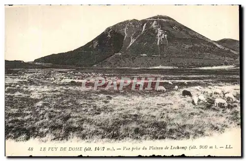 Cartes postales Lae Puy De Dome Vue Prise du Plateau de Lochamp Moutons