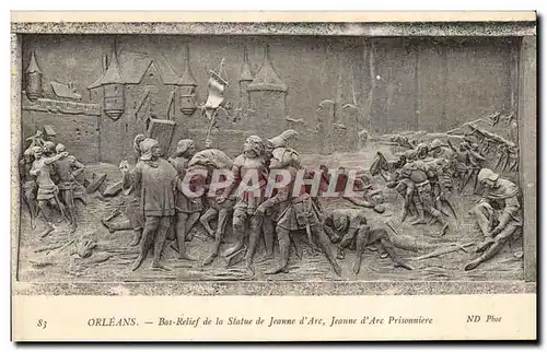 Cartes postales Orleans bas Relief de la Statue de Jeanne d&#39Arc prisonniere