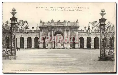 Cartes postales Nancy Are de Triomphe vu de la Place de la Carriere