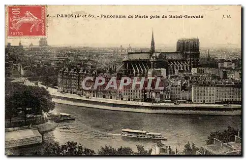 Cartes postales Paris Panorama de Pavis pris de Saint Gervais