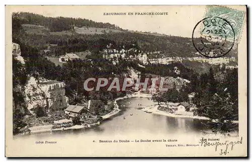 Cartes postales Excursion En Franche Comte Bassins du Doubs Le Doubs avant la chute