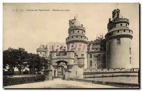 Cartes postales Chatean de Pierrefonds Entree principale