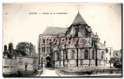 Ansichtskarte AK Noyon Abside de la Cathedrale