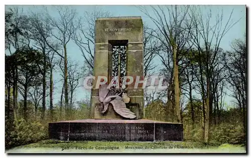 Ansichtskarte AK Foret de Compiegne Monument du Carrefour de l&#39armistice Miltiaria