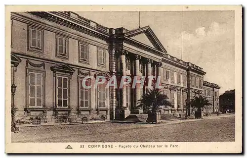 Ansichtskarte AK Compiegne Facade du Chateau sur le Parc