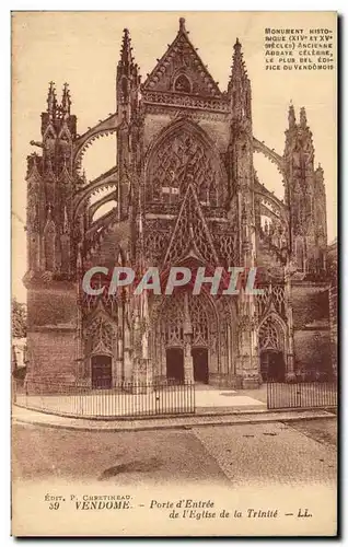 Ansichtskarte AK Vendome Porte d&#39Entree de l&#39Eglise de la Trinite