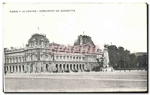 Ansichtskarte AK Paris Le Louvre Monument de Gambetta