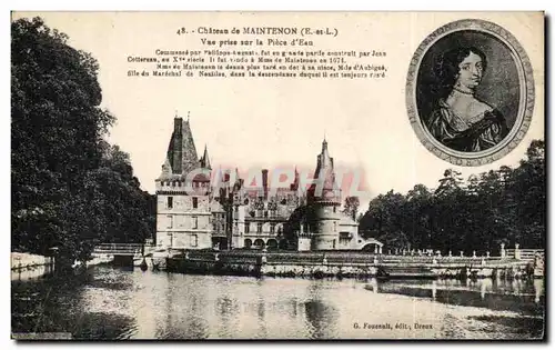 Ansichtskarte AK Chateau de Maintenon Vue prise sur la Piece d&#39Eau