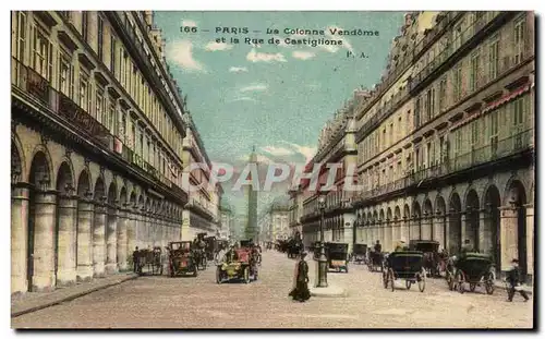 Ansichtskarte AK Paris La Colonne Vendome et la Rue de Castiglione