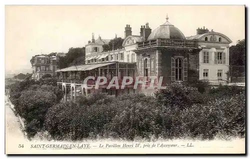 Cartes postales Saint Germain En Laye Le Pavillon Henri IV pris de L&#39Ascenseur