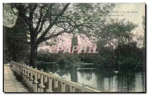 Cartes postales Paris Bois de Boulogne Lac St James Promenade autour du lac