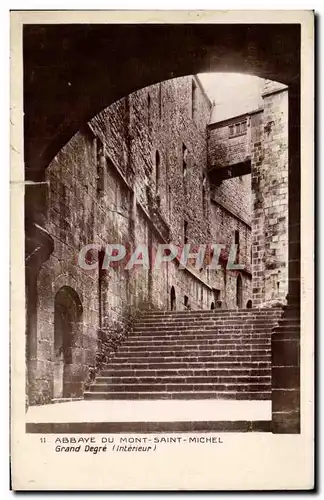 Cartes postales Abbaye Du Mont Saint Michel Grand Degre