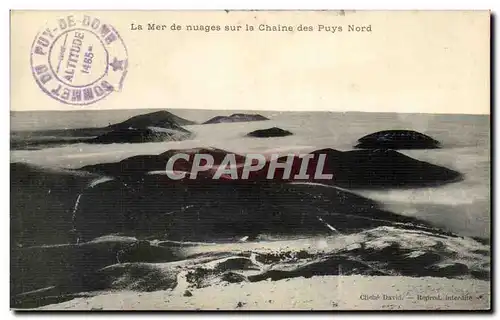 Cartes postales Le Mer de nuages sur la Chaine des Puys Nord