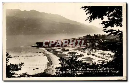 Cartes postales Aix les Bains Vue generale de la Plage