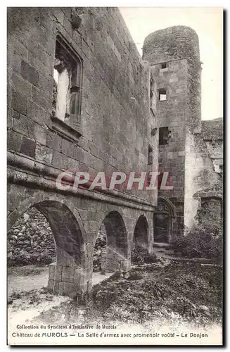 Cartes postalesCchateau De Murols La Salle D&#39Armes Avec Promenoir Voute Le Donjon