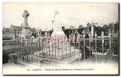 Ansichtskarte AK Lisieux Statue De Sainte Therese Au Cimetiere de Lisieux