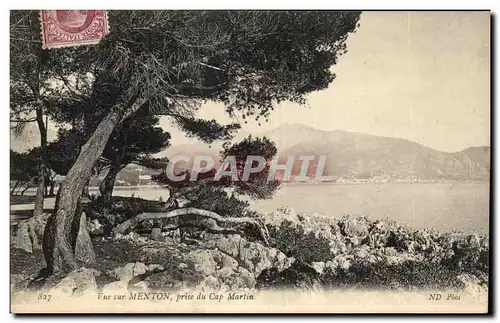 Cartes postales Vue Sur Menton Prise Du Cap Marlin