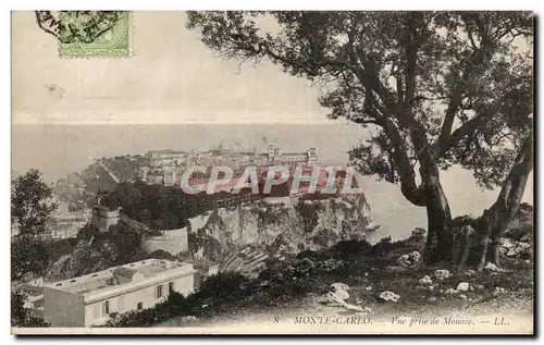 Cartes postales Monte Carlo Vue Prise De Monaco