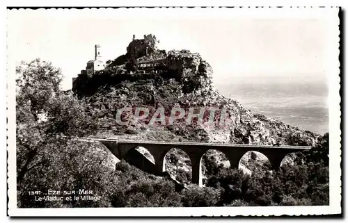 Cartes postales Eze Sur Mer Le Viaduc Et Le Village