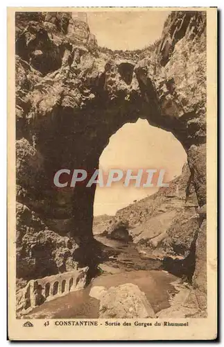 Ansichtskarte AK Constantine Sortie Des Gorges Du Rhummel Algerie