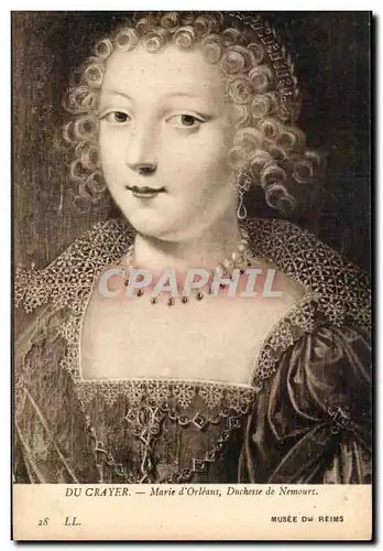 Cartes postales Du Crayer Marie d&#39Orleans Duchesse de Nemours