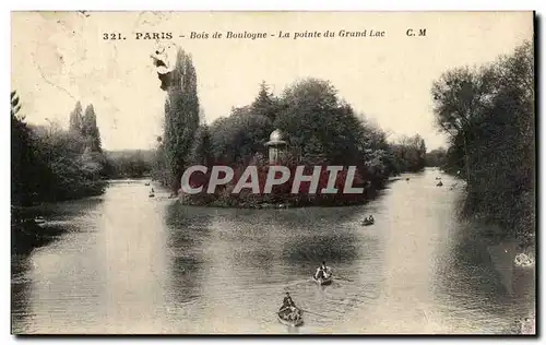 Cartes postales Paris Bois de Boulogne La Pointe Du Grand Lac