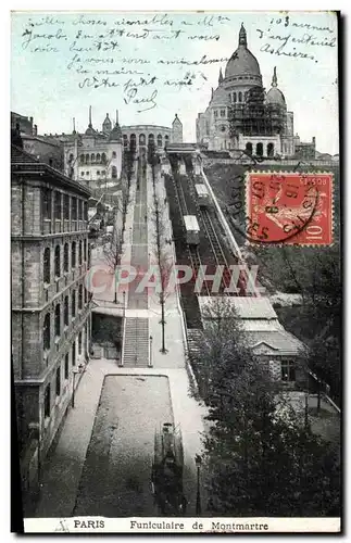 Cartes postales Paris Funiculaire de Montmartre Sacre Coeur