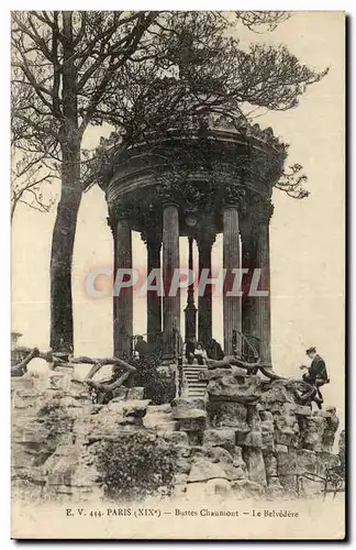 Ansichtskarte AK Paris Buttes Chaumont Le Belvedere