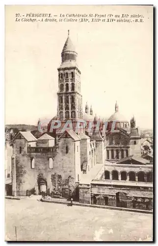 Cartes postales Perigueux La Cathedrale St Front Le Clocher A droite le cloitre