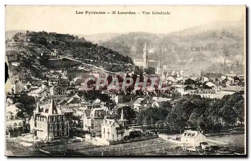 Cartes postales Lourdes Les Pyrenees Vue Generale